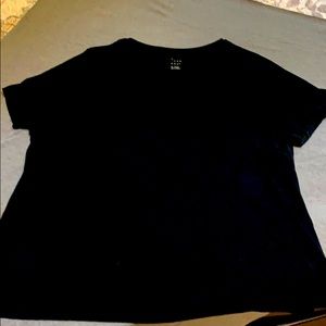 Black scoop neck shirt